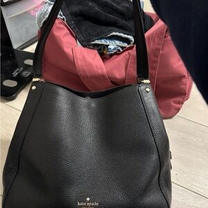 Kate Spade Black Pebbled Leather Shoulder Bag